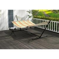Striped Garden Hammock With Steel Stand In 2 Styles