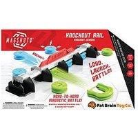Fat Brain Toys Magshuto Knockout Rail, Head-to-Head Launcher Game, Fast-Paced Knockout Challenge, Hand-Eye Coordination Skill Toy for Kids and Families