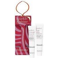 This Works Perfect Sparkle & Shine Gift Set - Travel Size Perfect Legs Skin Miracle and Perfect Cleavage & Neck Serum - Pamper Gifts for Women, Christmas Gifts for Her