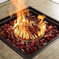 Teamson Home 4kg Red Fire Glass, Mirrored Lava Rocks for Outdoor Gas Fire Pits