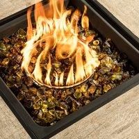 Teamson Home 4kg Yellow Fire Glass, Mirrored Lava Rocks for Outdoor Gas Fire Pit