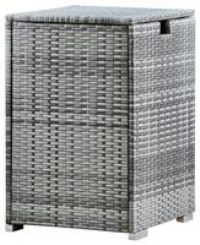 Teamson Home Rattan Patio Gas Propane Storage - Grey