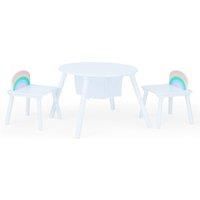 Fantasy Fields By Teamson Kids Rainbow Play Table With Two Chairs White
