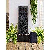 Teamson Home 37.99'' Athena Outdoor Solar Powered Water Fountain, Black