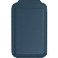 Satechi Magnetic Magsafe Wallet, Synthetic Material Double Flap Stand Card Holder, 4 Slots with Front NFC Pass-Through, Adjustable Phone Attachment for iPhone 16/15/14/13, Travel Accessory, Dark Blue