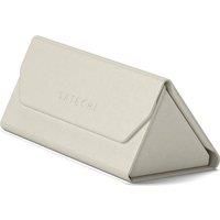 SATECHI FindAll Smart Glasses Case with Find My, Foldable & Portable, Wireless Rechargeable, Left-Behind Alerts, Loud Audible Chime, Compatible with Most Glasses & XR/AR Glasses – Sand