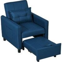 Foldable Single Sofa Bed With Pillow In 3 Colours - Blue