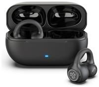 JLab Flex Open Ear Headphones - Wireless Open Earbuds, Cuff Design Clip on Earphones, 21H Playtime, Open-Ear Buds with Bluetooth Multipoint, MEMS Microphone, Customise With App, Black