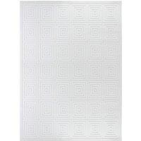 Surya Austin Rug Bedroom, Living Room, Dining Room, Hallway - Modern Boho Rug with Geometric Pattern - Soft Scandinavian Living Room Rug Oriental - Carpet 200 x 275 cm Large Rug White