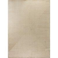 Livabliss Lenox Geometric Rug, Scandi Area Rugs Living Room 200x275 cm, Dining, Kitchen, Neutral, Abstract Patterned Rugs, Boho Style, Easy Care Pile, Large Rug, Sesame