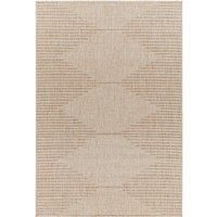 Livabliss Sevilla Indoor Outdoor Rug - Large Boho Rugs for Living Room 200x275 cm Dining, Kitchen Carpet, Patterned Neutral and Coloured Rugs, Waterproof, Stain Durable - Cream, Brown