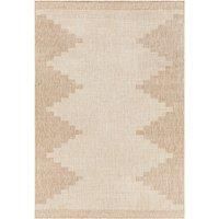 Livabliss Lagada Indoor Outdoor Rug - Large Boho Rugs for Living Room 200x275 cm Dining, Kitchen Carpet, Patterned Neutral and Coloured Rugs, Waterproof, Stain Durable - Cream, Brown