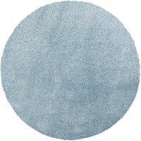 Livabliss Shaggy Rug Shaggy Rug - Modern Berber Rug Living Room 160x160 cm, Soft Shaggy Rugs for Bedroom - Neutral Boho Fluffy Rug, Easy Care Plush Thick Pile - Round Rug, Blue Rug