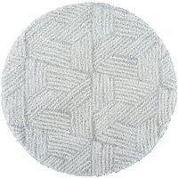 Livabliss Luro Shaggy Rug - Modern Berber Rug Living Room 120x120 cm, Soft Shaggy Rugs for Bedroom - Neutral Boho Fluffy Rug, Easy Care Plush Thick Pile - Round Rug, Cream and Light Grey Rug