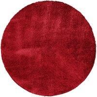CLAIRE Round Shaggy Solid Color Plush Pile Area Rug