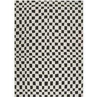 Livabliss Pula Geometric Rug - Scandi Area Rugs Living Room 120x170 cm, Dining, Kitchen - Neutral, Abstract Patterned Rugs, Boho Style, Easy Care Pile - Large Rug, Black and White