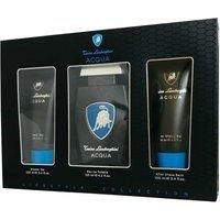 LAMBORGHINI ACQUA GIFT SET 125ML EDT + 100ML SHOWER GEL + 100ML AFTERSHAVE BALM