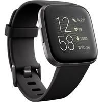 Fitbit Versa 2 Health & Fitness Smartwatch with Alexa built-in, Sleep Score & Music, Black - Carbon