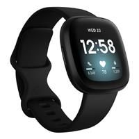 Fitbit Versa 3 Health & Fitness Smartwatch with GPS, 24/7 Heart Rate, Voice Assistant & up to 6+ Days Battery, Black/Black