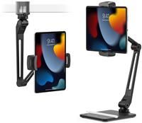 Twelve South HoverBar Duo (2nd Gen) for iPad/iPad Pro/Tablets | Adjustable Arm with New Quick-Release Weighted Base and Surface Clamp Attachments for Mounting iPad (Black)