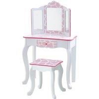 Fantasy Fields Gisele Dressing Tables Vanity Table With Mirror & Stool Animal Print UK-TD-11670D