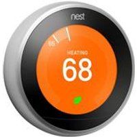 Google Nest Learning Thermostat, 3rd Generation, T3028GB, Stainless Steel