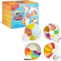 Bath Bombs Special Effect 4 Pack, Superb Multi-Coloured Baff Bombz from Zimpli Kids, 2 x Star, Rainbow & Moon Baff Bombz for Children, Vegan Friendly and Cruelty Free