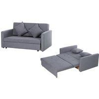 Two-Seater Fabric Sofa Bed With Storage