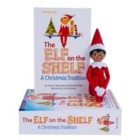 Elf on the Shelf Christmas Tradition (Scout Elf with Children/'s Book) (Brown Eye Boy Dark Tone)