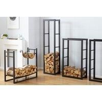 Black Firewood Log Rack - 4 Options