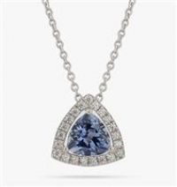 Revere Sterling Silver Tanzanite & Cubic Zirconia Necklace