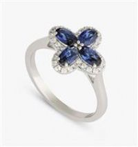 Revere Sterling Silver Sapphire Gemstone Ring - O