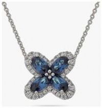 Revere Sterling Silver Sapphire & Cubic Zirconia Necklace