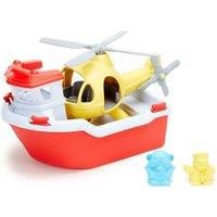 Green Toys Rescue Boat with Helicopter