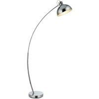 Curved Arco Floor Lamp LED Chrome Shade Versanora  Modern Lighting VN-L00024-UK