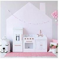 White Wooden Toy Kitchen by Teamson Kids Toy Cooker Play Kitchen Set TD-12863R