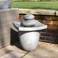 Peaktop Outdoor Garden Patio Zen Tier Water Fountain Feature With LED VFD8402-UK