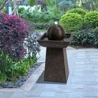 Peaktop Outdoor Garden Patio Charcoal LED Water Fountain Feature VFD8410-UK