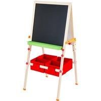 Teamson Kids Kids Easel Chalkboard Blackboard Whiteboard Adjust Height TK-FB028R