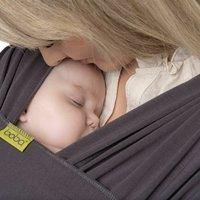 Boba Baby Sling Carrier - Original Stretchy Sling for Newborns & Infants up to 35lbs - Hands-Free Baby Wrap - Serenity Charcoal