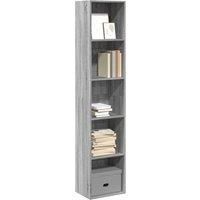 Bookcase Grey Sonoma 40x30x189 cm Engineered Wood