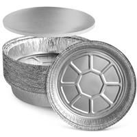 Juvale Aluminum Foil Pans - 25-Pieces with Flat Board Lids for Cooking, 22.9 x 4 cm