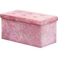 Double Velvet Ottoman Storage Box In 6 Colour Options - Cream