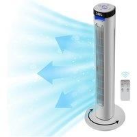 36 Electric Oscillating Tower Fan With Remote Control - Black