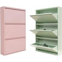 Lokki Space Saving Shoe Cabinet With 3 Doors - 5 Colours