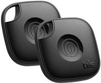 Tile by Life360 Pro (2024) - Powerful Bluetooth Tracker, Key Finder and Item Locator for Keys Bags, and More, Both iOS and Android Compatible, Phone Finder. Pack of 2 (Black/White)