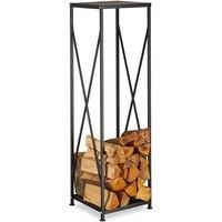 Black Metal Firewood Rack And Holder
