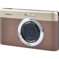 KODAK Pixpro C1 – Ultra-Compact Digital Camera | 13MP BSI CMOS, 4X Zoom, 2.8" LCD Screen, LED Flash – Marron