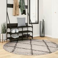 Shaggy Rug PAMPLONA High Pile Modern Beige and Anthracite £ 160 cm