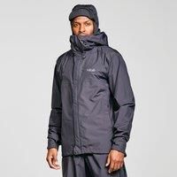 Rab Men/'s Downpour Eco Waterproof Breathable Jacket for Hiking, Trekking, & Climbing - Black - XX-Large